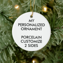 カスタムパーソナライズされた陶丸フォトオーナメント