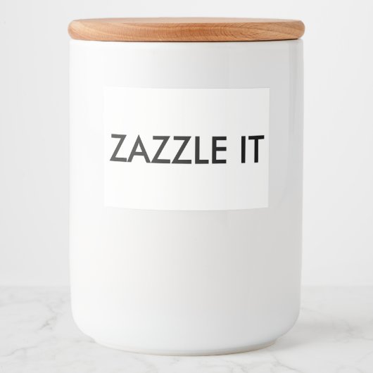 カスタムパーソナライズされた食品瓶ラベル空白のテンプレート フードラベル (正面)