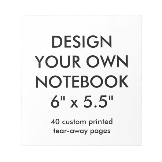 カスタムパーソナライズされた40ページ涙遠くにメモ帳 ノートパッド (正面)