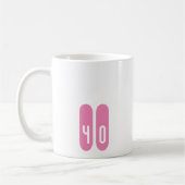 カスタムパーソナライズされた40マグカップ40歳 コーヒーマグカップ (左)