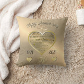 カスタムパーソナライズされた50結婚周年 クッション (ブランケット)