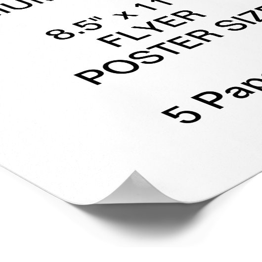 カスタムパーソナライズされた8.5インチx 11インチCanvasポスター空白の ポスター (角)