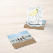 カスタムパーソナライズされた スクエアペーパーコースター (インサイチュ)