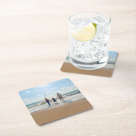 カスタムパーソナライズされた スクエアペーパーコースター (インサイチュ)