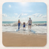 カスタムパーソナライズされた スクエアペーパーコースター (正面)