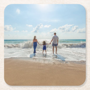 カスタムパーソナライズされた スクエアペーパーコースター