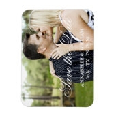 カスタムパーソナライズされた「日付の保存」 マグネット (縦)