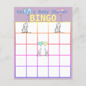 カスタムパーソナライズされたBaby Shower Bingo Cards チラシ (裏面)