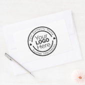 カスタムパーソナライズされたBusiness Logo Rubber Stamp 長方形シール (封筒)