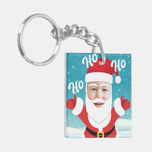 カスタムパーソナライズされたChristmasの追加 キーホルダー (正面左)