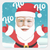 カスタムパーソナライズされたChristmasの追加 スクエアシール (正面)