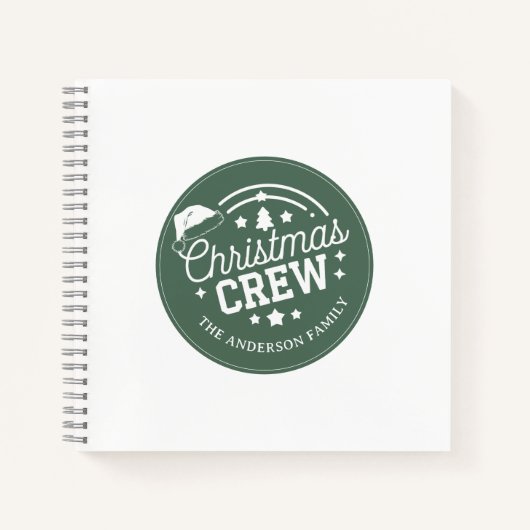 カスタムパーソナライズされたDiy Christmas Crewシール ノートブック (正面)