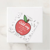 カスタムパーソナライズされたHappy Cute Apple with school s フェイバータグ (インサイチュ)