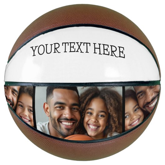 カスタムパーソナライズされたInstagramフォト文字 バスケットボール (正面)