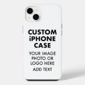 カスタムパーソナライズされたiPHONE 14プラス予算タフ iPhoneケース (裏面)