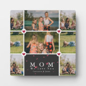 カスタムパーソナライズされたLove You Mom 8 Photo collage フォトプラーク (正面)