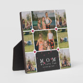 カスタムパーソナライズされたLove You Mom 8 Photo collage フォトプラーク (正面)