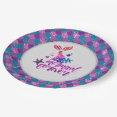 カスタムパーソナライズされたMermaidをテーマにしたパーティー用品 ペーパープレート (アングル)