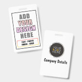 カスタムパーソナライズされたOfficeイベントIDバッジ バッジ (表裏)