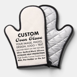 カスタムパーソナライズされたOven Glove/Mit、シルバーキルティング 鍋つかみ