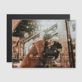 カスタムパーソナライズされたPhoto 2025カレンダー磁石 (正面/裏面)