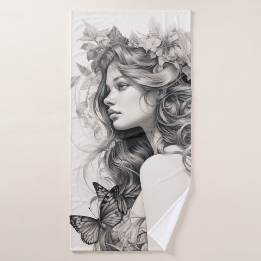 カスタムパーソナライズされたPhoto Add Your Own Photo Bath バスタオル (バスタオル)