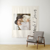 カスタムパーソナライズされたPhoto Backdrop婚約 タペストリー (インサイチュ)