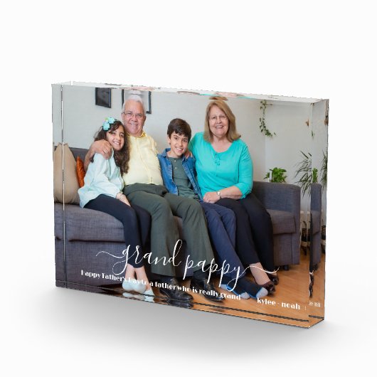 カスタムパーソナライズされたPhoto Block Father's Day Gift フォトブロック (右)