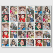 カスタムパーソナライズされたPhoto Collageクリスマス ラッピングペーパー (フラット)