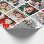 カスタムパーソナライズされたPhoto Collageクリスマス ラッピングペーパー (角)