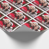 カスタムパーソナライズされたPhoto Collageクリスマス ラッピングペーパー (角)