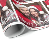 カスタムパーソナライズされたPhoto Collageクリスマス ラッピングペーパー (ロールコーナー)