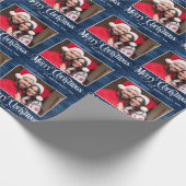 カスタムパーソナライズされたPhoto Collageクリスマス ラッピングペーパー (角)