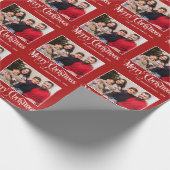 カスタムパーソナライズされたPhoto Collageクリスマス ラッピングペーパー (角)