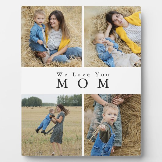 カスタムパーソナライズされたPhoto Collage Mother Family フォトプラーク (正面)