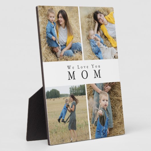 カスタムパーソナライズされたPhoto Collage Mother Family フォトプラーク (側面)