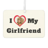 カスタムパーソナライズされたPhoto I love My Girol カーエアーフレッシュナー (裏面)