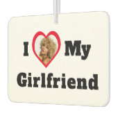 カスタムパーソナライズされたPhoto I love My Girol カーエアーフレッシュナー (左)