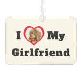 カスタムパーソナライズされたPhoto I love My Girol カーエアーフレッシュナー (正面)