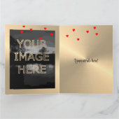 カスタムパーソナライズされたPhoto Valentines Day Card カード (内部)
