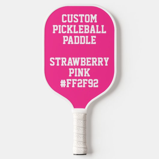 カスタムパーソナライズされたPICKLEBALL PAADDLE - PINK ピックルボールラケット (正面)