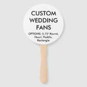 カスタムパーソナライズされたROUND結婚のFANSテンプレート ハンドファン (正面)