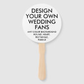 カスタムパーソナライズされたROUND WHITE結婚's FANS (10) ハンドファン (正面)