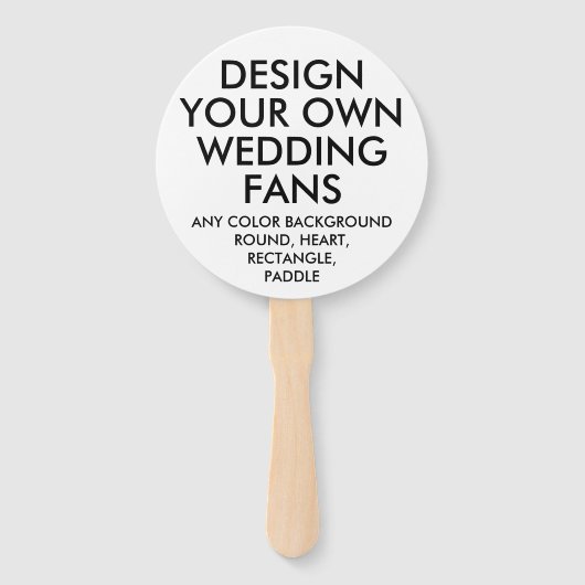 カスタムパーソナライズされたROUND WHITE結婚's FANS (10) ハンドファン (正面)