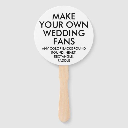 カスタムパーソナライズされたROUND WHITE結婚's FANS (10) ハンドファン (正面)