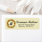 カスタムパーソナライズされたSunflowers差出人住所 ラベル (インサイチュ)