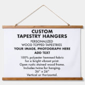 カスタムパーソナライズされたTAPESTRY HANGERS 36"x26" 吊り下げ型タペストリー (正面)