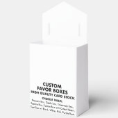 カスタムパーソナライズされたTent Favor Boxes, White Ribbon フェイバーボックス (見開き)