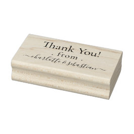 カスタムパーソナライズされたThank Youエレガント Scroll文字 ラバースタンプ
