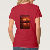 カスタムパーソナライズされたVネックTシャツ Tシャツ (裏面)